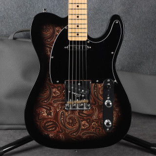 Harley Benton TE-70 - Black Paisley - 2nd Hand