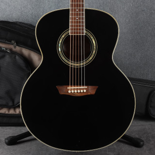 Washburn WD7 SBM Acoustic Guitar - Satin Black - 2nd Hand