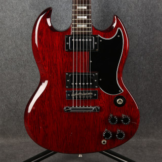 CMI Custom Double Cut Electric Guitar - Dark Wine Red - 2nd Hand
