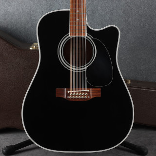 Takamine EF381SC 12-String Electro-Acoustic - Black - 2nd Hand