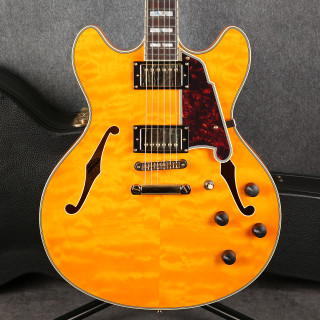 D'Angelico Excel DC XT - Vintage Natural Quilt - 2nd Hand