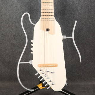 Donner Hush-I Pro Electro Acoustic Travel Guitar - White - 2nd Hand