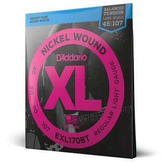 Daddario XL Nickel EXL170BT Balanced Tension Regular Light / Long Scale Set, 45-107 Daddario XL Nickel EXL170BT Balanced Tension Regular Light / Long Scale Set, 45-107