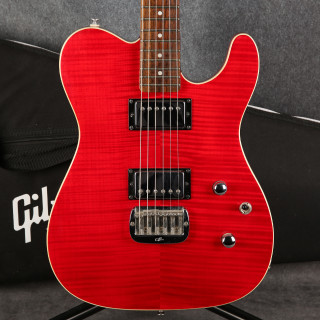 G&L Tribute Series ASAT Deluxe Carved Top - Trans Red - 2nd Hand (166032)