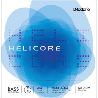DAddario Helicore Pizzicato Bass Single E String, 3/4 Scale, Light Tension