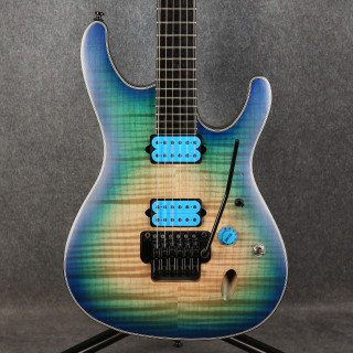 Ibanez Iron Label SIX6DFM-BCB - DiMarzio Pickups - Blue Space Burst - 2nd Hand