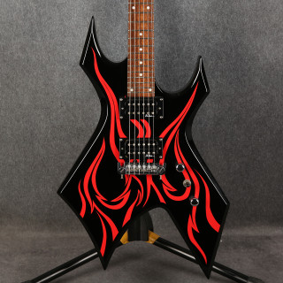 B.C. Rich KKW Metal Master Warlock - Black Tribal Fire - 2nd Hand