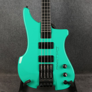 Kubicki Ex Factor 4 String Bass - Bahama Green - Extra Fretless Neck - 2nd Hand