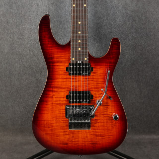 Harley Benton Fusion-III HH FR - Trans Flamed Bengal Burst - 2nd Hand