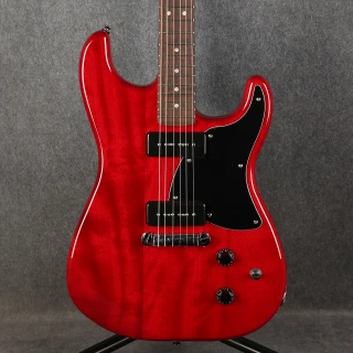 Squier Paranormal Strat-O-Sonic Guitar - Crimson Red Transparent - 2nd Hand