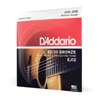 Daddario 80/20 Bronze EJ12 Medium Set, 13-56