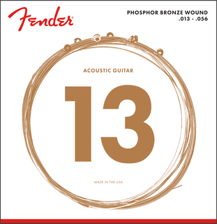 Fender Phosphor Bronze 60M Acoustic Guitar Strings, .013-.056