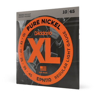 Daddario XL Pure Nickel EPN110 Regular Light Set, 10-45 Daddario XL Pure Nickel EPN110 Regular Light Set, 10-45