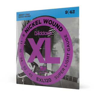 Daddario XL Nickel EXL120 Super Light Set, 09-42