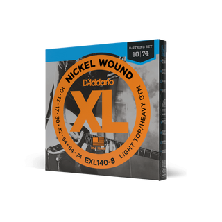 Daddario XL Nickel EXL140-8 Light Top / Heavy Bottom 8 String Set, 10-74