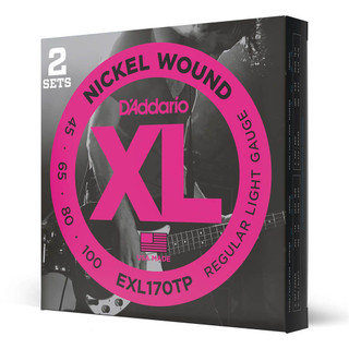 Daddario XL Nickel EXL170TP Light / Long Scale Set, 45-100, 2 Pack Daddario XL Nickel EXL170TP Light / Long Scale Set, 45-100, 2 Pack