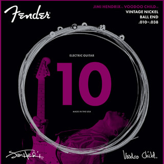 Fender Jimi Hendrix Voodoo Child Guitar Strings, Vintage Nickel Ball End 10-38