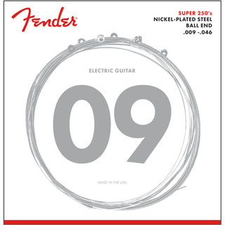 Fender Super 250s Electric Guitar Strings, NPS, Ball End, 250LR, 09-46