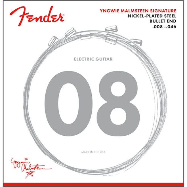Fender Yngwie Malmsteen Signature Guitar Strings, NPS, Bullet End, 08-46