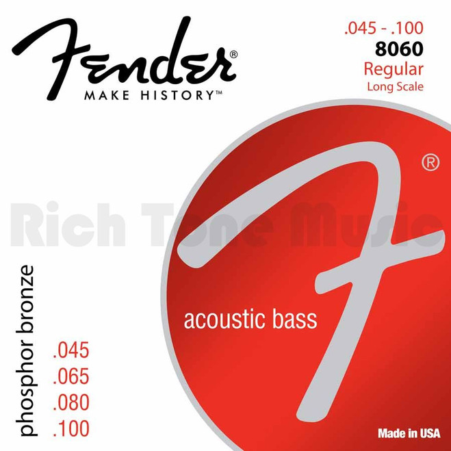 Fender Acoustic 8060 Bass Strings Phosphor Bronze Long Scale 34in - .45-.95