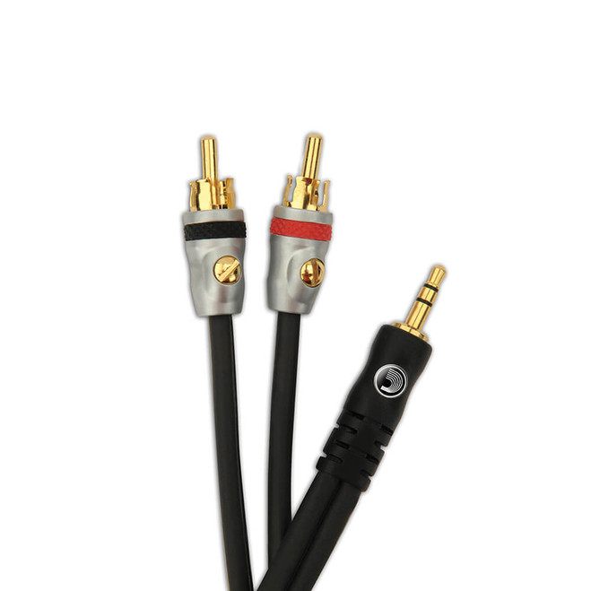 Daddario PW-MP-05 Dual RCA to 1/8 Inch Stereo Adaptor