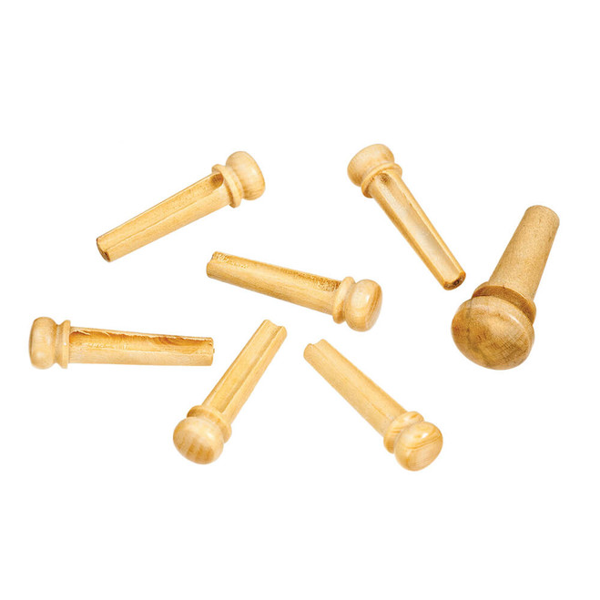 Daddario PWPS6 Wood Bridge Pins, Boxwood