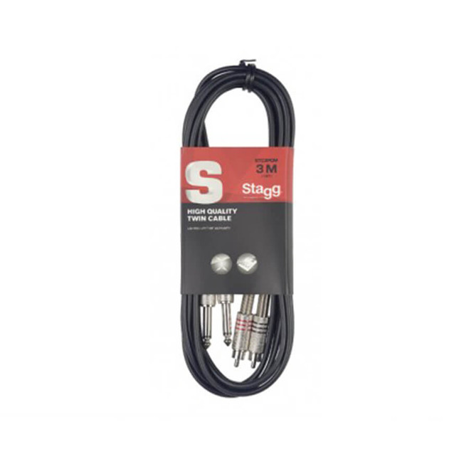 Stagg Twin cable, jack/RCA (m/m), 3 m (10)