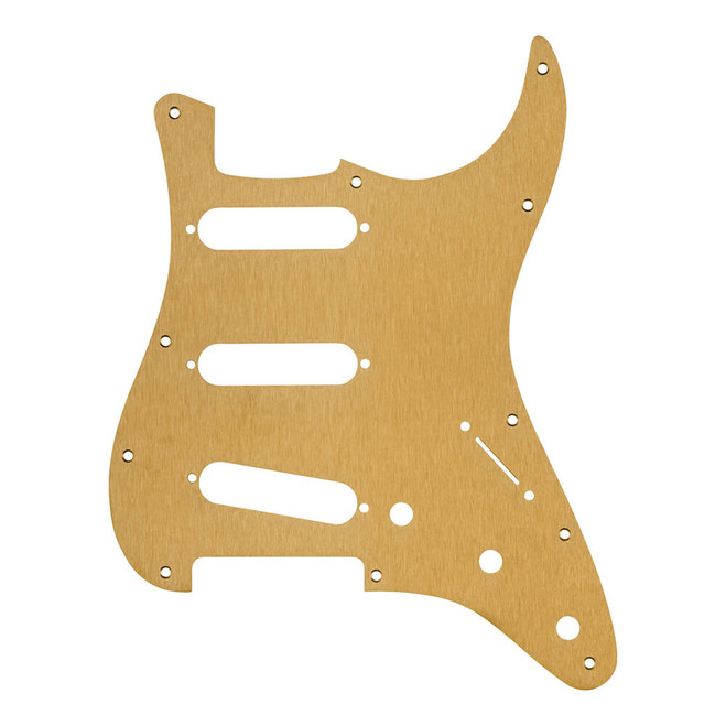 Fender 11-Hole Modern 1-Ply Anodized Stratocaster S/S/S Pickguard - Gold Anodized