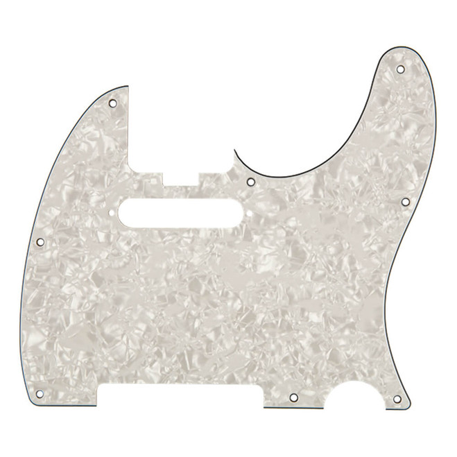 Fender Elite Tele Pickguard - White Moto