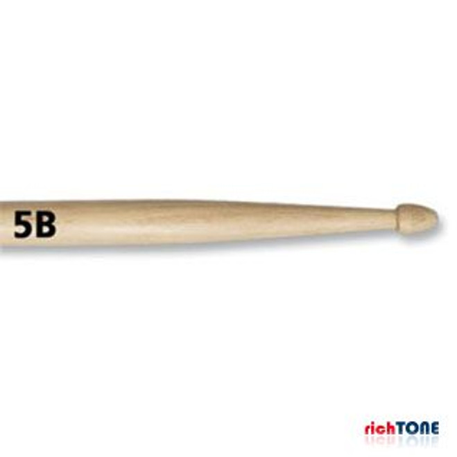 Vic Firth American Classic 5B Hickory Drum Stick, Wood Tip