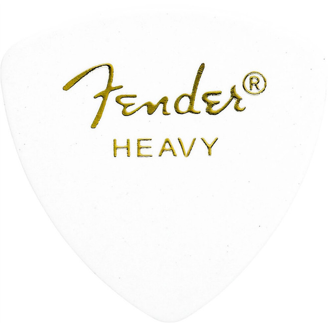Fender 346 Shape Classic Celluloid Picks, White, Heavy - 12 Pack