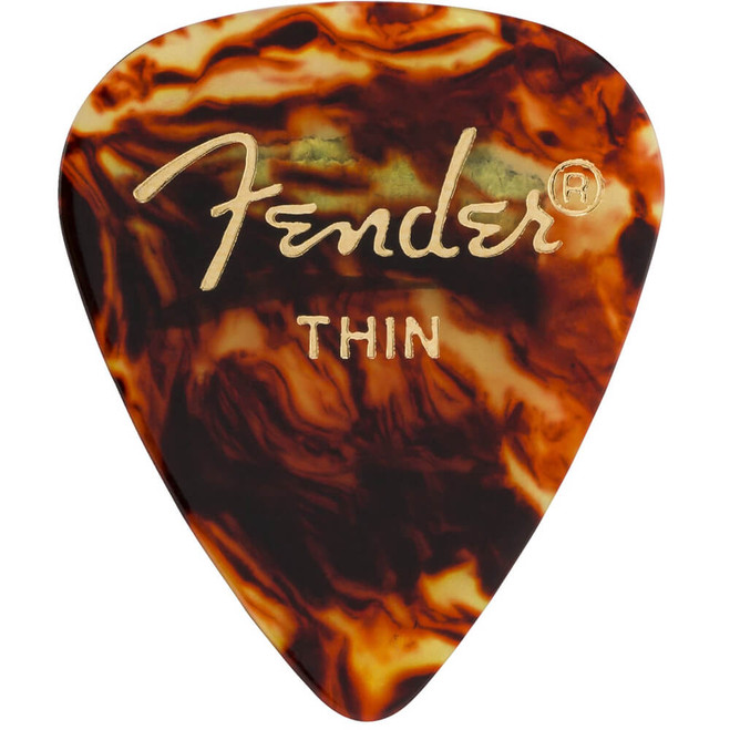 Fender 351 Shape Classic Celluloid Picks, Shell, Thin - 144 Pack