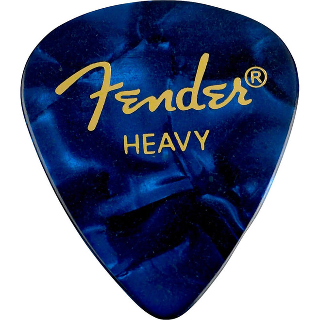 Fender 351 Shape Premium Picks, Blue Moto, Heavy - 12 Pack