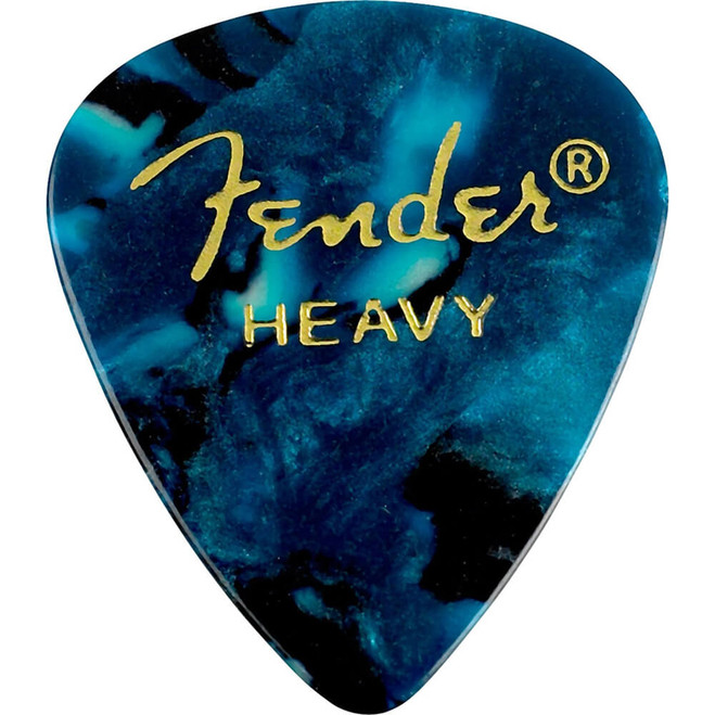 Fender 351 Shape Premium Picks, Ocean Turquoise, Heavy - 12 Pack