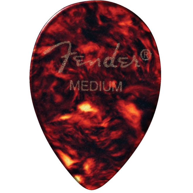 Fender 358 Shape Classic Celluloid Picks, Shell, Medium - 72 Pack