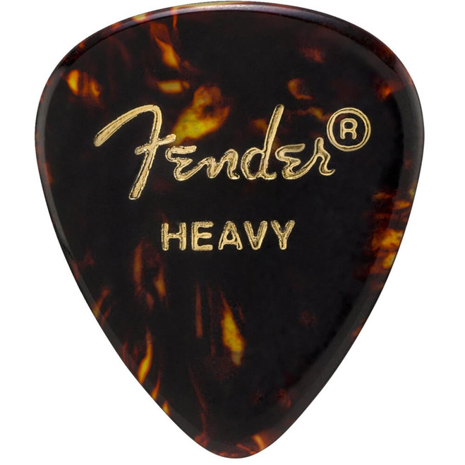 Fender 451 Shape Classic Celluloid Picks, Shell, Heavy - 12 Pack