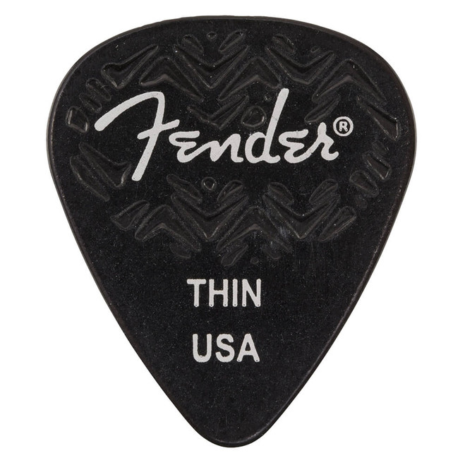 Fender Wavelength Picks, 351 Thin - Black, 6 Pack