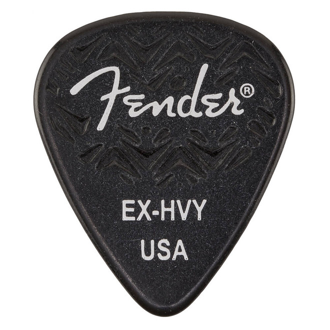 Fender Wavelength Picks, 351 Extra Heavy - Black, 6 Pack