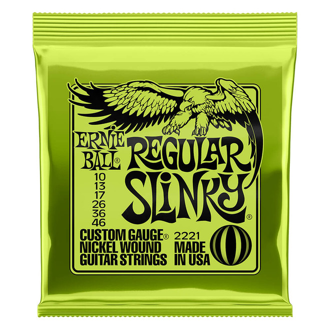 Ernie Ball Regular Slinky Nickel Wound Guitar Strings, 10-46