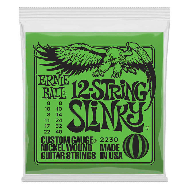 Ernie Ball Slinky 12-String Nickel Wound Guitar Strings, 8-40
