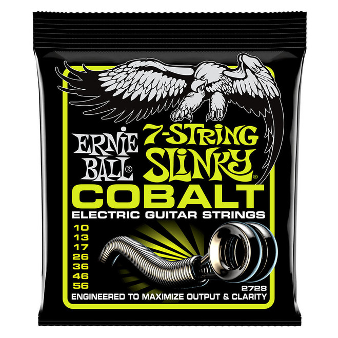 Ernie Ball Regular Slinky 7-String Cobalt Guitar Strings, 10-56