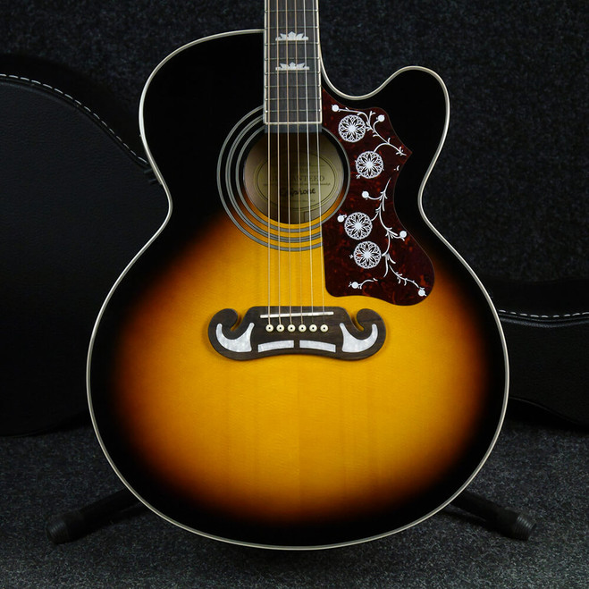 Epiphone EJ-200SCE Acoustic Guitar - Sunburst w/Hard Case - 2nd Hand