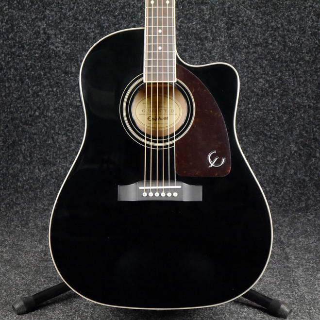 Epiphone AJ-220SCE Electro-Acoustic Guitar - Ebony - 2nd Hand