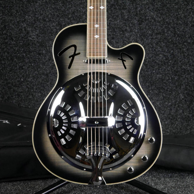 Fender Roosevelt Resonator CE - Moon Black Burst w/Gig Bag - 2nd Hand