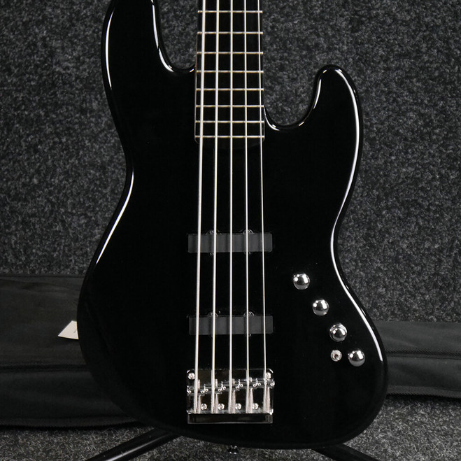 Squier Jazz V Active Bass - Black w/Gig Bag - 2nd Hand