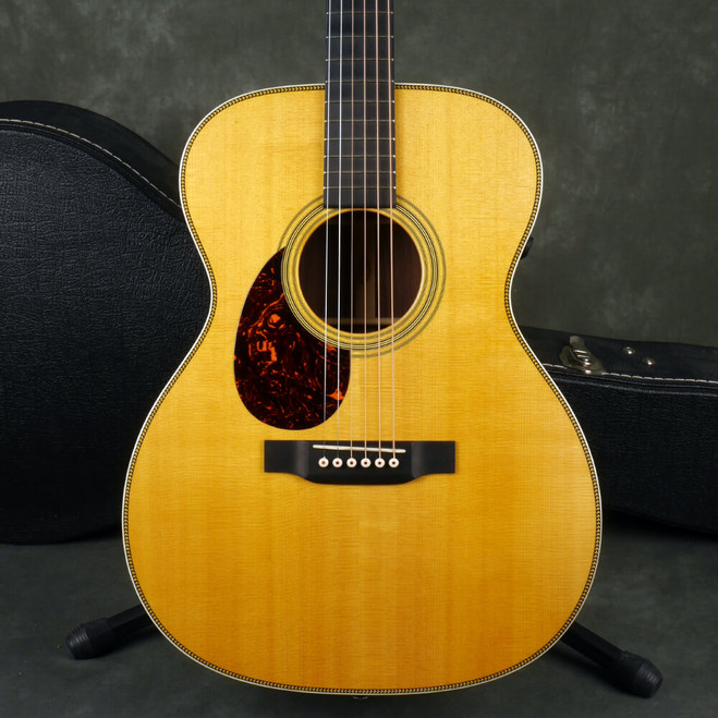 Martin OM-28 Acoustic Guitar, Fishman Aurora, Left Handed w/Hard Case - 2nd Hand
