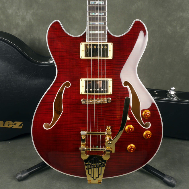 Ibanez EKM10T-WRD Hollow Body Guitar - Wine Red w/Hard Case - 2nd Hand