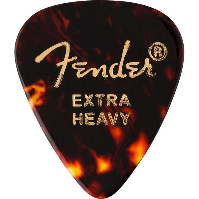 Fender 351 Shape Classic Picks, Tortoise Shell, Extra Heavy, 12 Pack