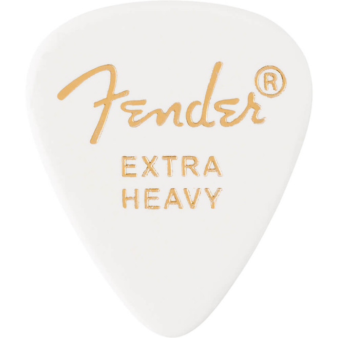 Fender 351 Shape Premium Picks, White, Extra Heavy, 12 Pack