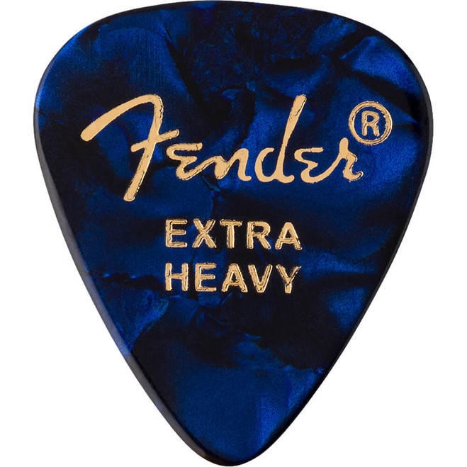 Fender 351 Shape Premium Picks, Blue Moto, Extra Heavy, 12 Pack
